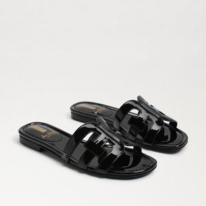 Sam Edelman. Bay Slide Sandal. Black Patent. Size 7.5